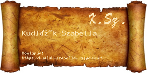 Kudlák Szabella névjegykártya